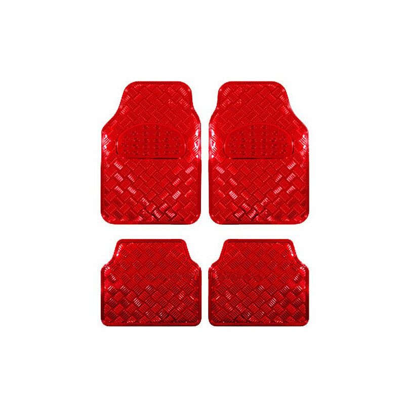foto del prodotto woltu 4 pezzi set tappetini in pvc auto universali tappeto antiscivolo rosso