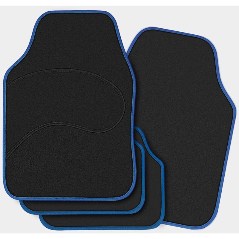 foto del prodotto woltu 4x tappeti auto tappetini anteriori posteriori moquette universali blu