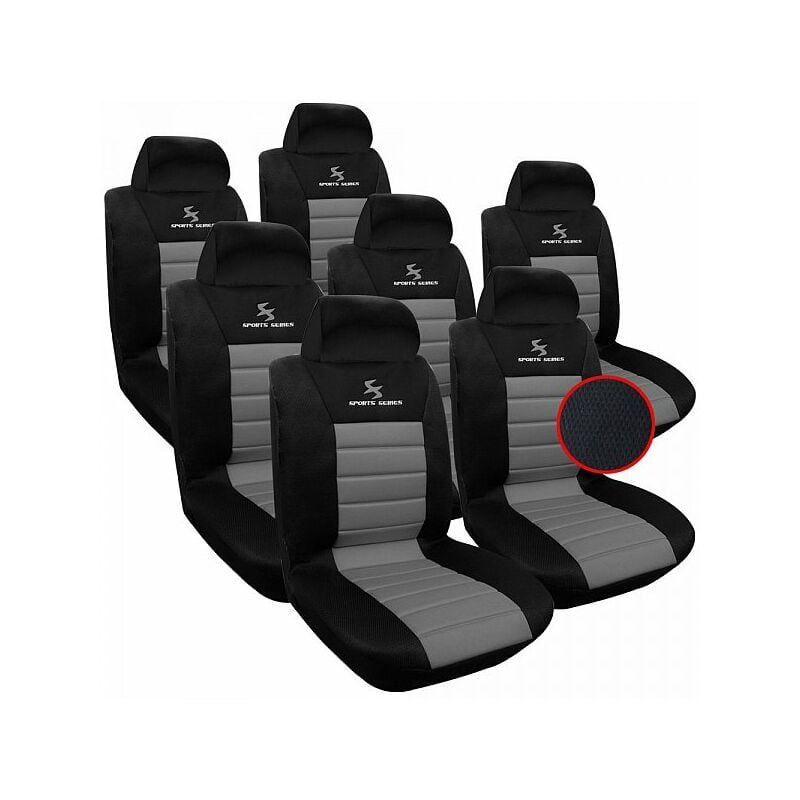 foto del prodotto woltu 7pz set coprisedili auto 7 posti seat cover universali per macchina grigio