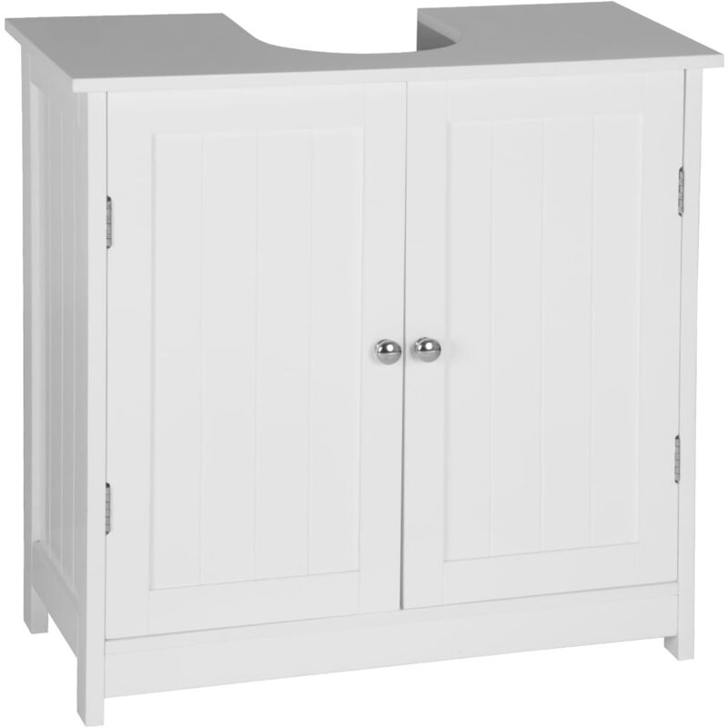 foto del prodotto woltu armadietto da bagno sotto lavello mobile bagno con ante e ripiano interno bianco