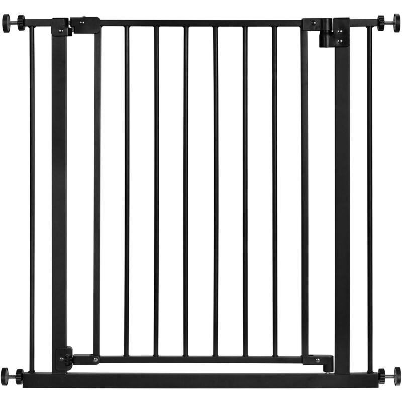 foto del prodotto woltu barriera di sicurezza per bambini per porte e corridoi. colore nero. massima versatilit da 75 a 87 cm