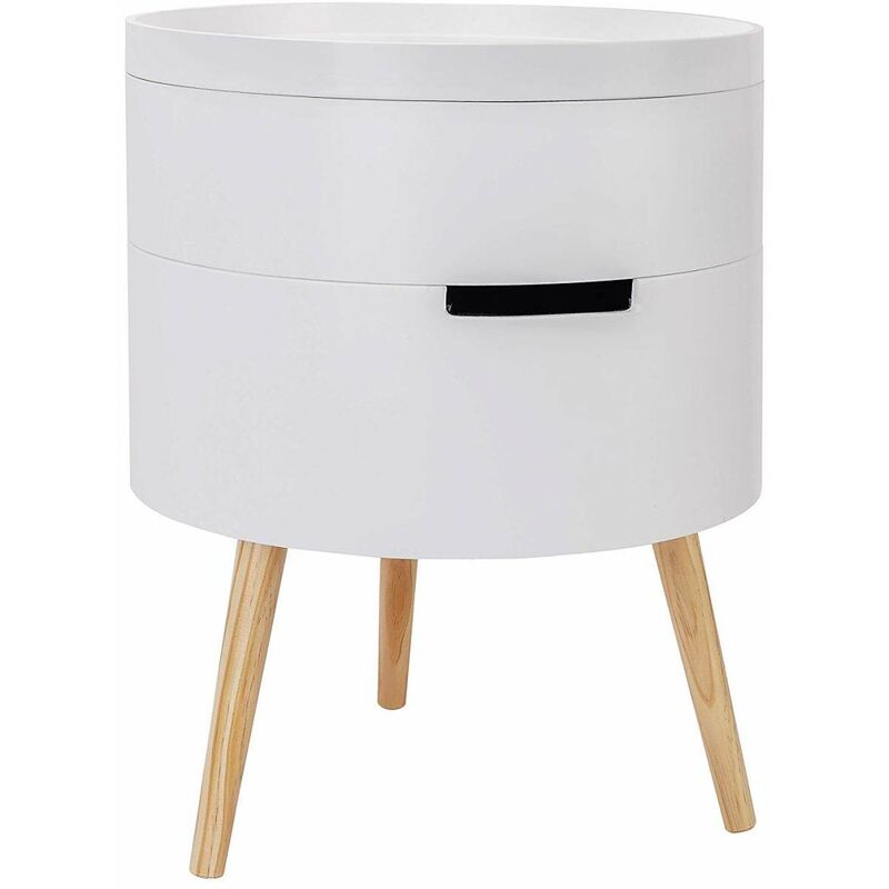 foto del prodotto woltu comodino da camera da letto cassettiera contenitore organizzatore salotto 1x bianco