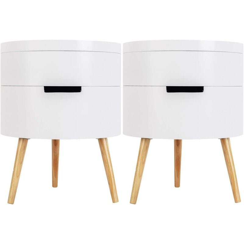 foto del prodotto woltu comodino da camera da letto cassettiera contenitore organizzatore salotto 2x bianco