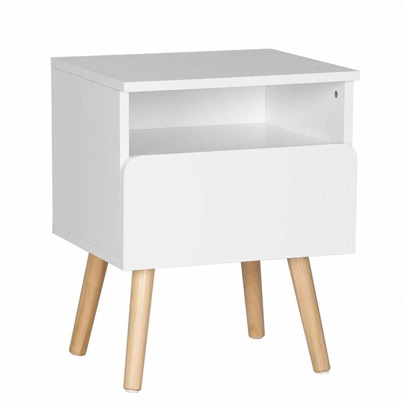 foto del prodotto woltu comodino moderno con cassetto comodini da notte organizzatore da letto bianco