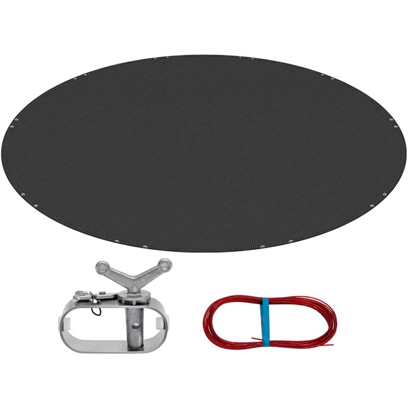 foto del prodotto woltu copertura per piscina rotonda 360 cm. per piscine di 300 320cm. telo copripiscina invernale in pe 200g m . impermeabile. con corda e