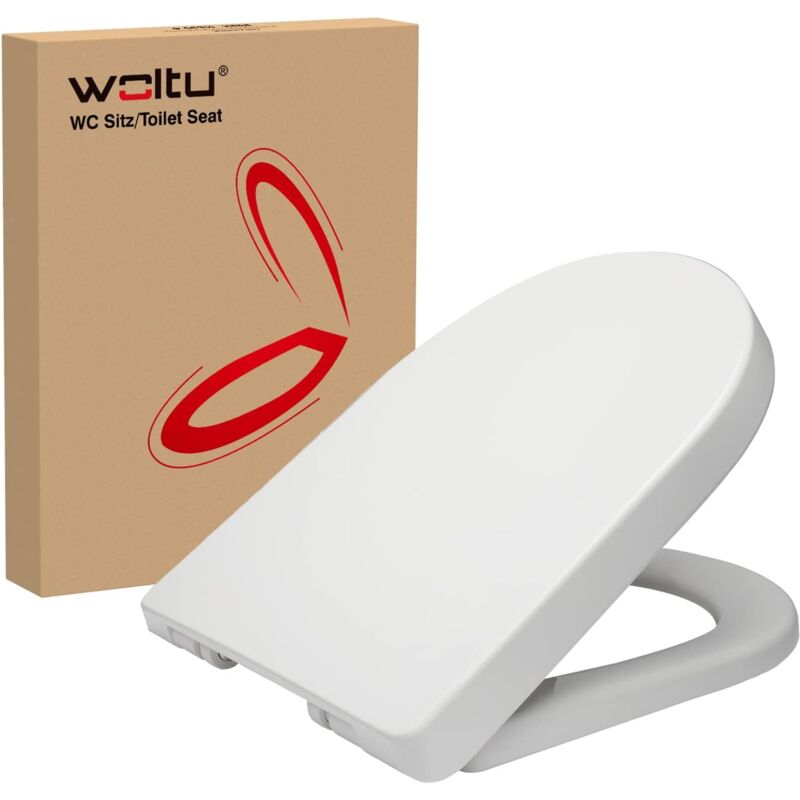 foto del prodotto woltu copriwater sedile wc universale coperchio con chiusura ammortizzata soft