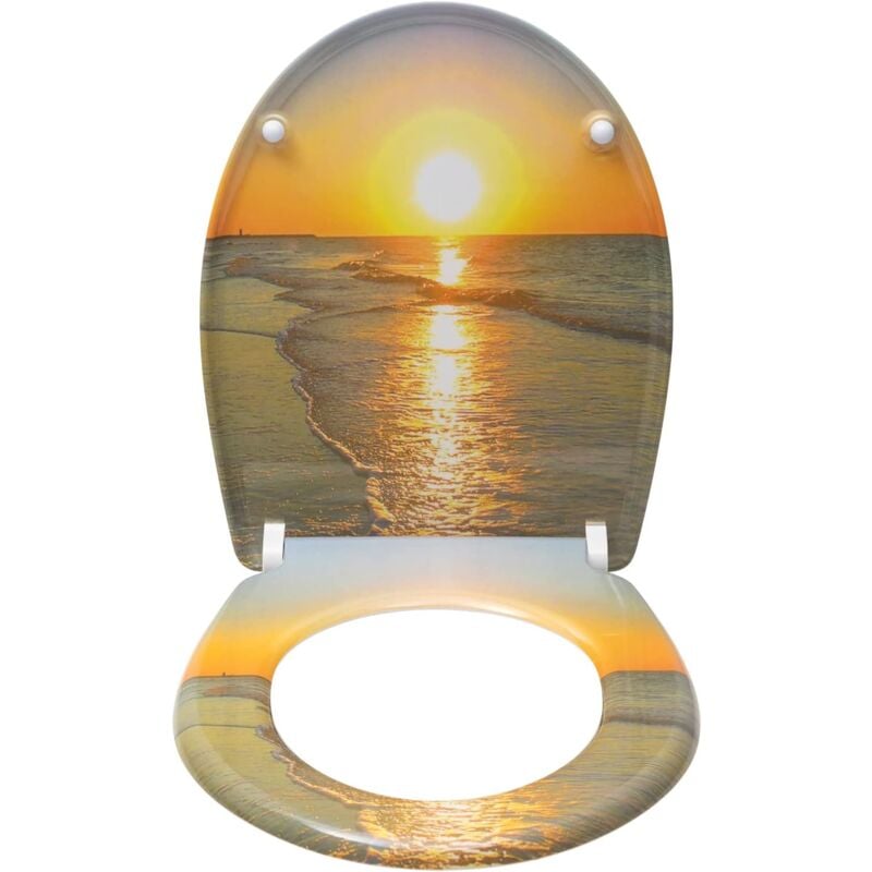 foto del prodotto woltu copriwater sedile wc universale soft close toilet seat bagno in plastica alba