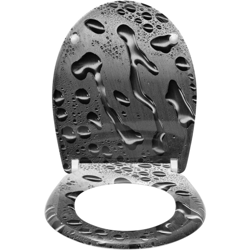 foto del prodotto woltu copriwater sedile wc universale soft close toilet seat bagno in plastica gocce d acqua
