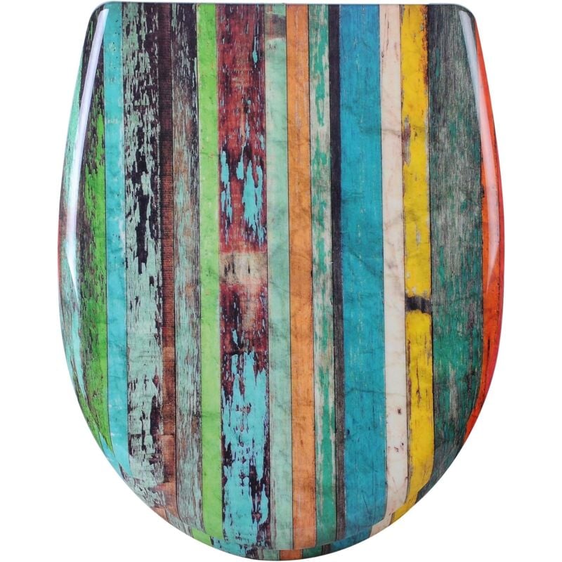 foto del prodotto woltu copriwater sedile wc universale soft close toilet seat bagno in plastica old board
