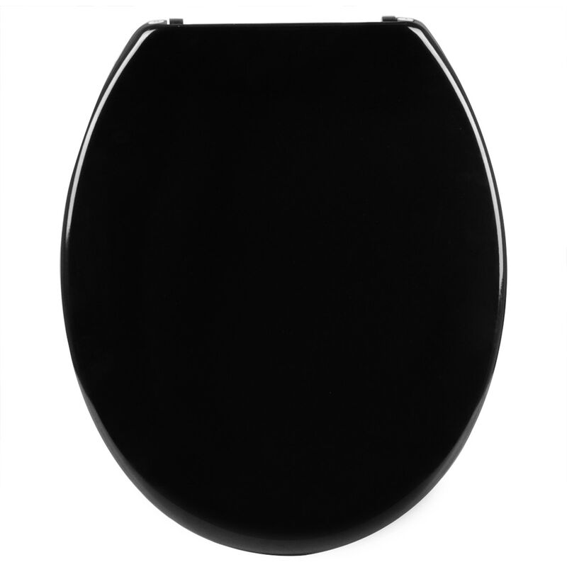 foto del prodotto woltu copriwater universali ovale coprisedili wc coperchio in duroplastica nero puro