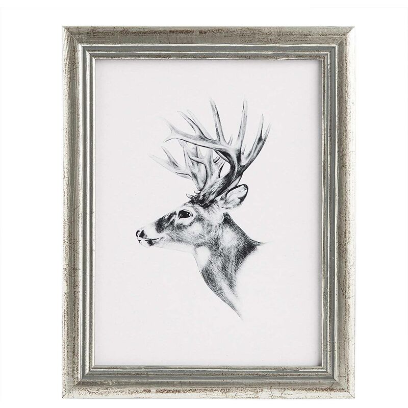 foto del prodotto woltu cornice per foto 21x29.7cm a4 in legno e vetro porta foto da parete tavolo argento