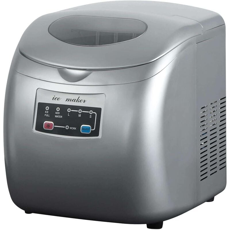 foto del prodotto woltu fabbricatore di ghiaccio. macchina cubetti del ghiaccio 120w 2.8 l argento