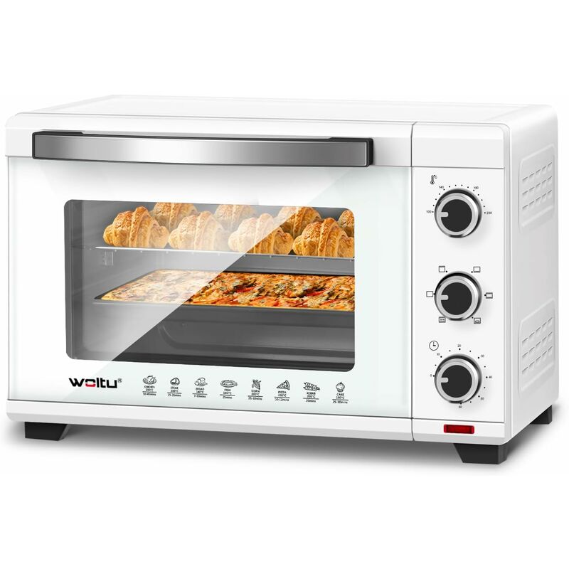 foto del prodotto woltu forno elettrico fornetto con girarrosto 32l 1600w temperatura regolabile