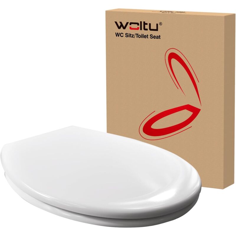 foto del prodotto woltu heavy duty soft close quick release toilet seat dual fixing fittings white