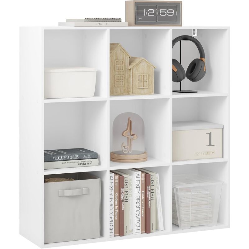 foto del prodotto woltu libreria scaffale per casa e ufficio mobile guardaroba autoportante portaoggetti bianco
