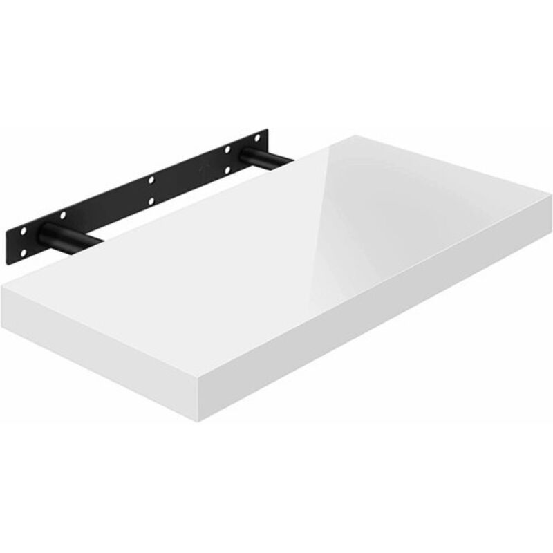 foto del prodotto woltu mensola da muro scaffale sospeso a parete libreria piccola legno e metallo 1x 110x22.9x3.8 cm