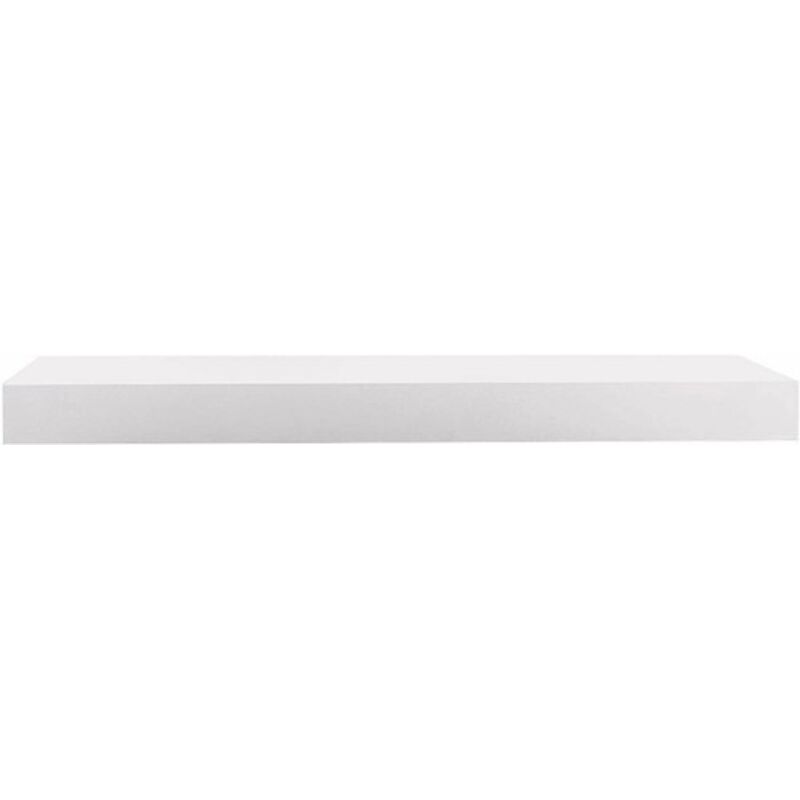 foto del prodotto woltu mensola da muro scaffale sospeso a parete libreria piccola legno e metallo bianca 40 cm