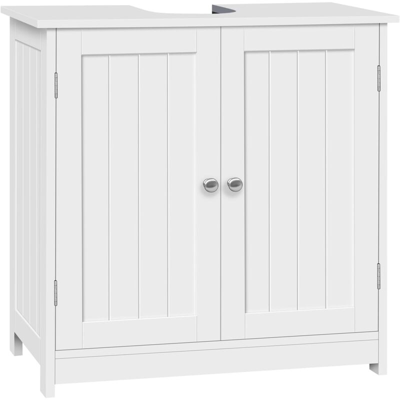 foto del prodotto woltu mobile bagno a u sotto lavabo salvaspazio con ripiano regolabile 60x30x60 cm bianco