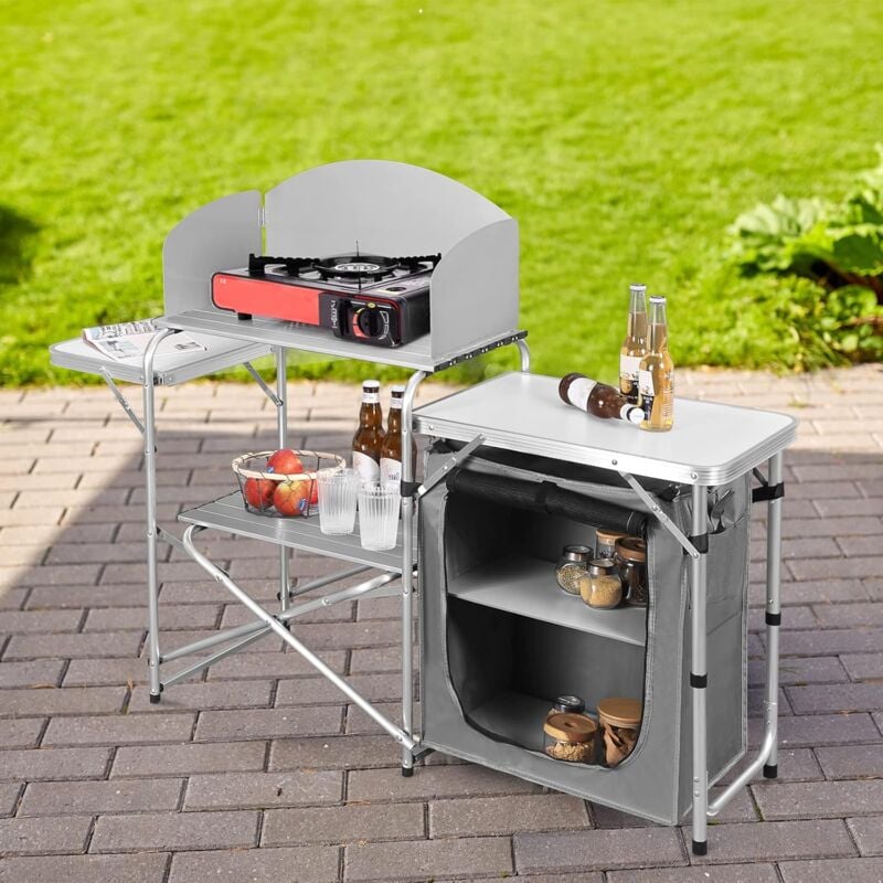 foto del prodotto woltu mobile cucina da campeggio tavolo pieghevole da giardino armadio da campeggio