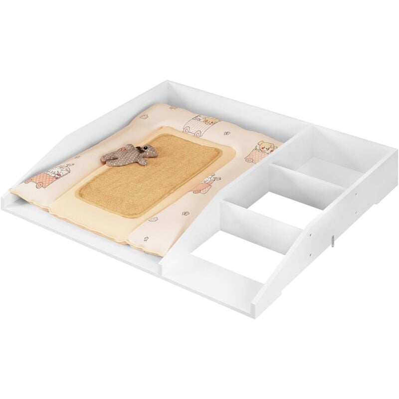 foto del prodotto woltu mobile fasciatoio 80x74,5x13,5cm, in mdf, bianco