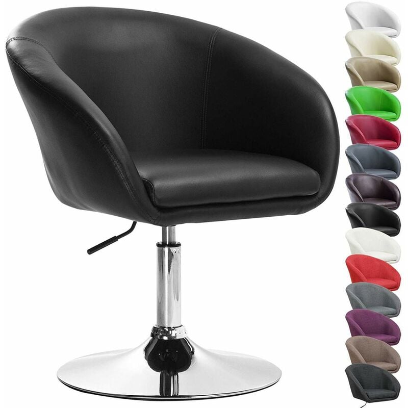 foto del prodotto woltu poltroncina cucina sgabello bar poltrona girevole imbottito moderno nero