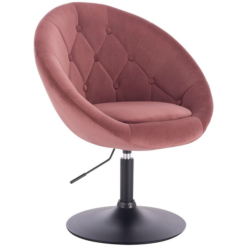foto del prodotto woltu poltroncina da bar sgabello girevole sedia con schienale braccioli velluto rosa