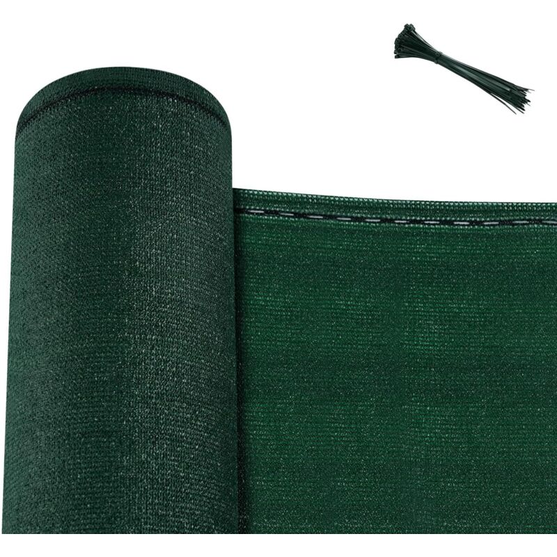 foto del prodotto woltu rete ombreggiante privacy frangivista telo verde per giardino terrazzo, con occhielli e fascette, in hdpe 180g m ,verde 1.2x10 m