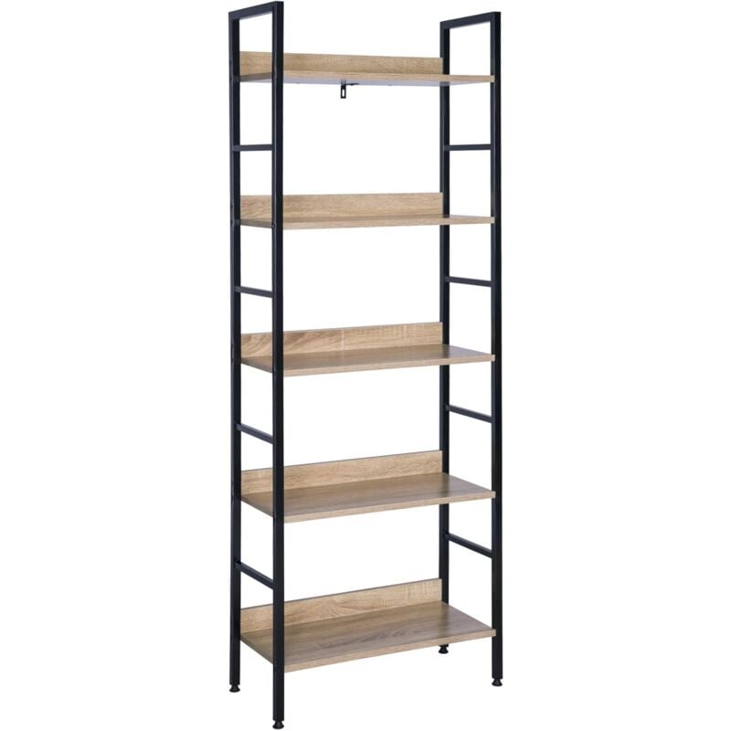 foto del prodotto woltu scaffale legno libreria per studio ufficio mensole fioriera porta piante