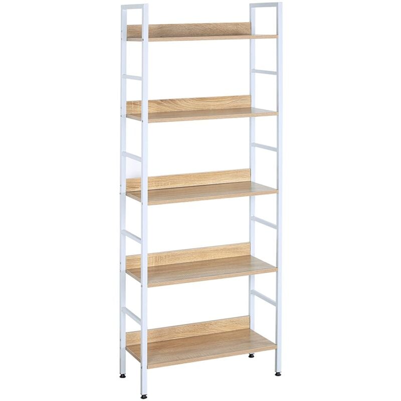 foto del prodotto woltu scaffale legno libreria per ufficio studio cucina porta piante fioriera