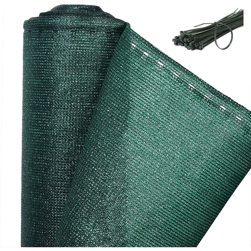 foto del prodotto woltu schermo divisorio per balconi telone rete ombreggiante telo frangivista verde 1.5x30m