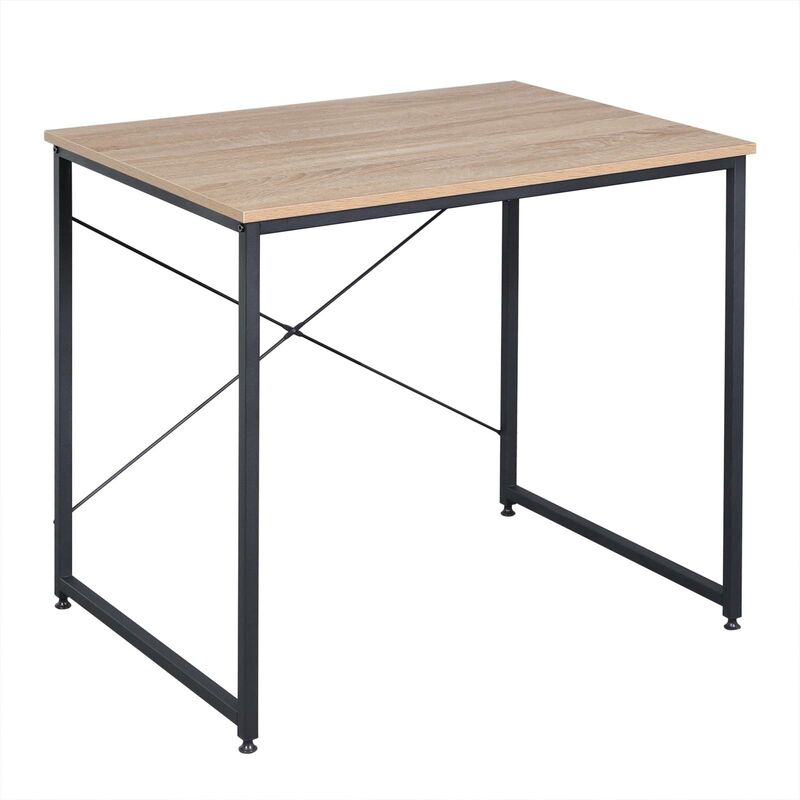 foto del prodotto woltu scrivania computer tavolo pc scaffale moderno per ufficio lavoro studio legno nero