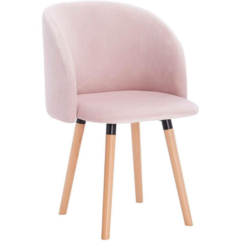 foto del prodotto woltu sedia da cucina sala da pranzo con schienale poltroncina cameretta gambe rosa