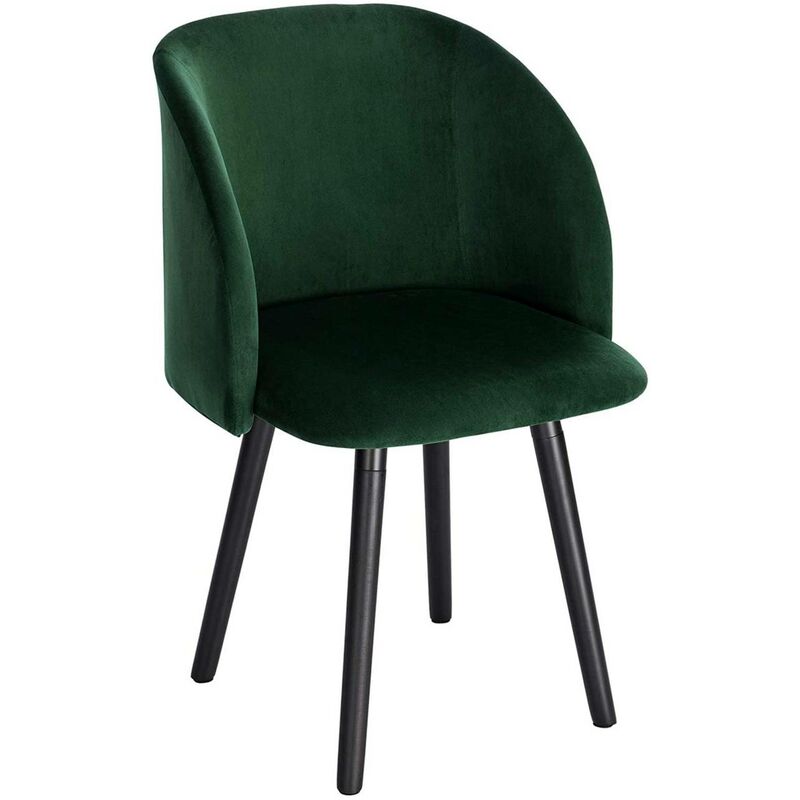 foto del prodotto woltu sedia da cucina sala da pranzo con schienale poltroncina cameretta gambe verde scuro