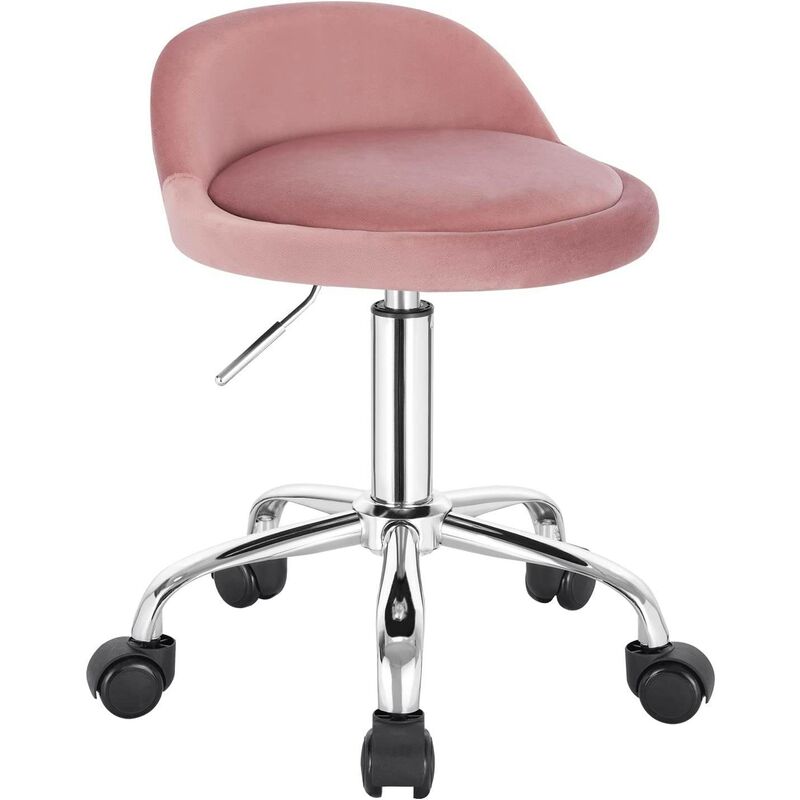 foto del prodotto woltu sedia da ufficio ergonomica scrivania sedia da lavoro girevole in velluto rosa