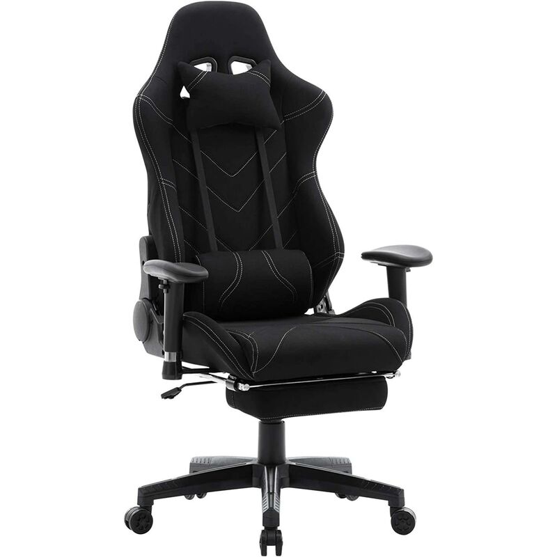 foto del prodotto woltu sedia gaming poltrona gioco girevole altezza regolabile per casa e ufficio nero