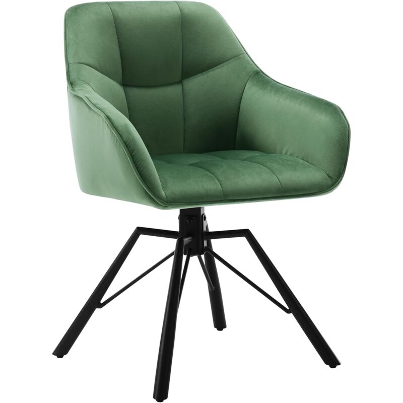 foto del prodotto woltu sedia per sala da pranzo girevole a 360 . sedia da cucina imbottita con gambe in metallo. poltroncina in velluto per camera da letto.