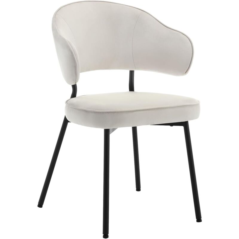 foto del prodotto woltu sedia per sala da pranzo. sedia da cucina con schienale. sedia imbottita e rivestita in velluto con gambe metalliche. sedia moderna per
