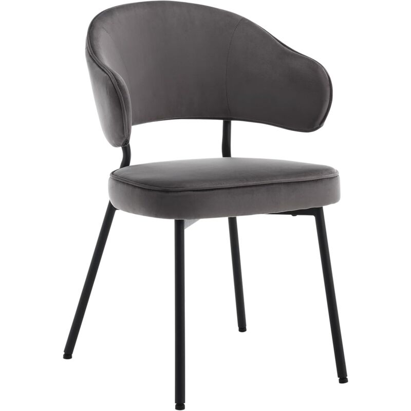 foto del prodotto woltu sedia per sala da pranzo. sedia da cucina con schienale. sedia imbottita e rivestita in velluto con gambe metalliche. sedia moderna per
