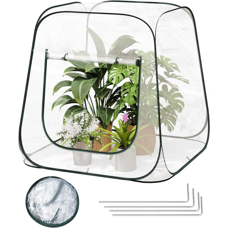 foto del prodotto woltu serra da giardino con sistema pop up 100x100x97cm bianco