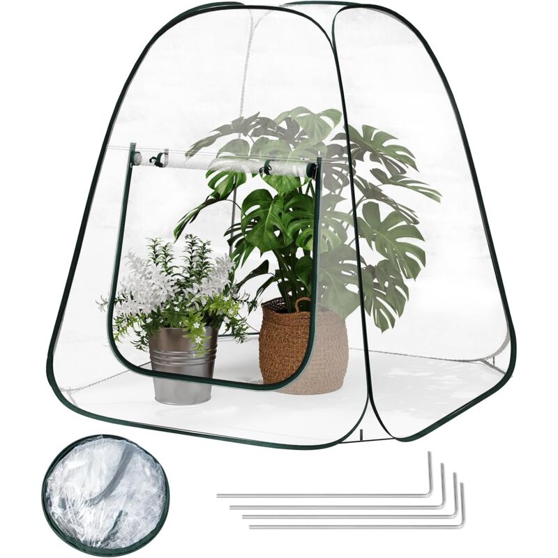 foto del prodotto woltu serra da giardino con sistema pop up 70x70x80cm bianco