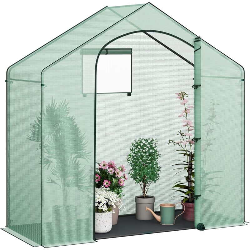 foto del prodotto woltu serra da giardino in rete pe 140g ,200x80x200cm, verde