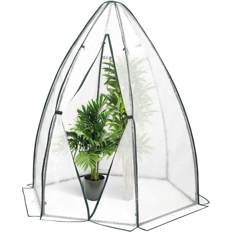 foto del prodotto woltu serra da giardino pe per piante con scaffali orto esterno 160x140x180cm bianco