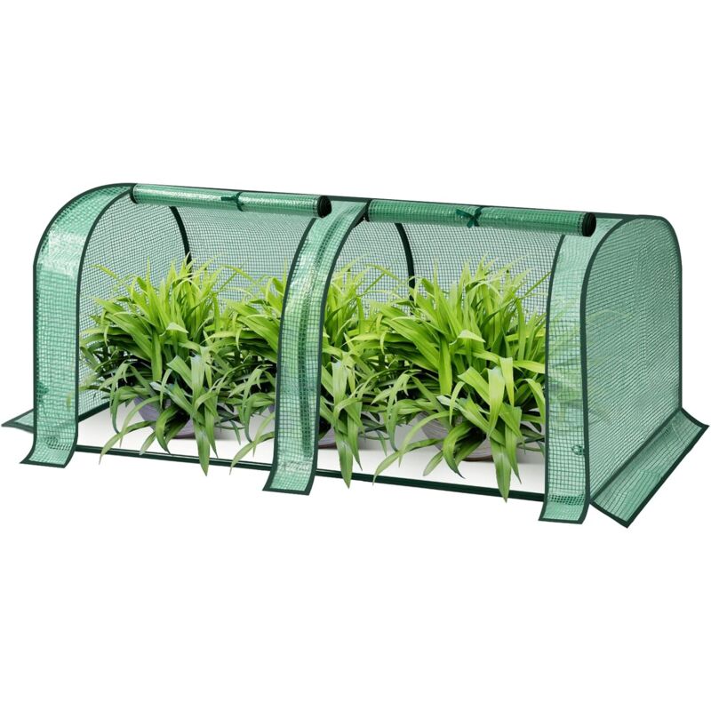 foto del prodotto woltu serra da giardino serra per piante 130x60x50cm telo in pe semitrasparente 130g m2 impermeabile resistente a pioggia e neve multiuso riparo
