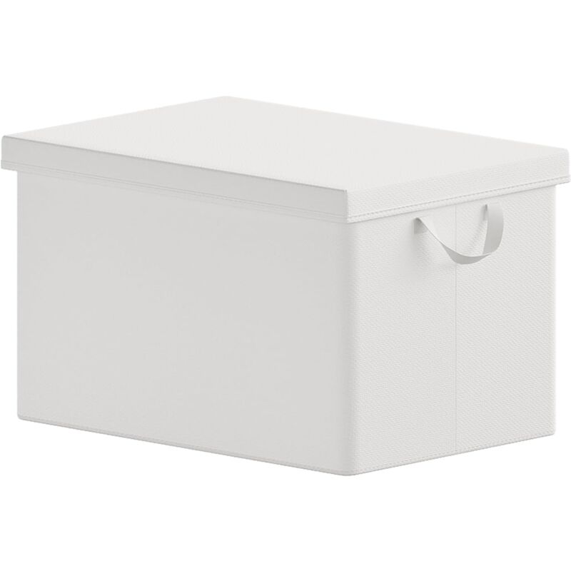 immagine 0 del prodotto woltu set 1 scatole portaoggetti box pieghevole cestino contenitore cesta con maniglie in tessuto bianco 27l