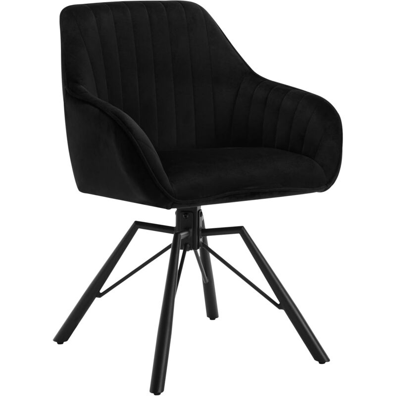 foto del prodotto woltu set 1 sedie imbottite moderne da cucina o soggiorno gambe in metallo. seduta in velluto nero