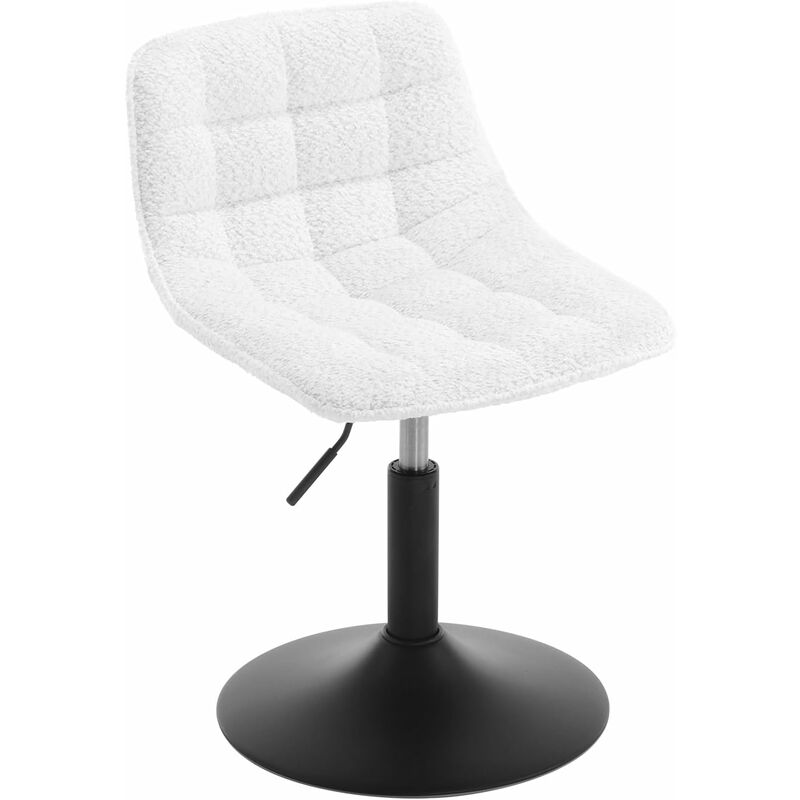 immagine 0 del prodotto woltu set di 1 sgabelli da bar in ciniglia con schienal, sgabello regolabile in altezza, bianco