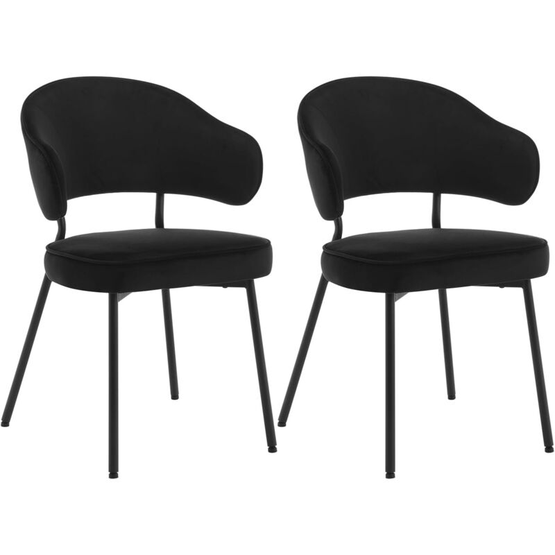 foto del prodotto woltu set di 2 sedie per sala da pranzo. sedie da cucina con schienale. sedie imbottite e rivestite in velluto con gambe metalliche. sedie moderne