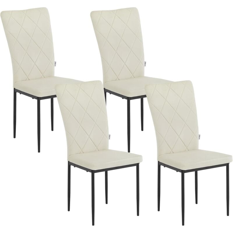 foto del prodotto woltu set di 4 sedie per sala da pranzo. sedie da cucina con schienale alto. sedie da soggiorno imbottite con gambe in metallo e rivestimento in