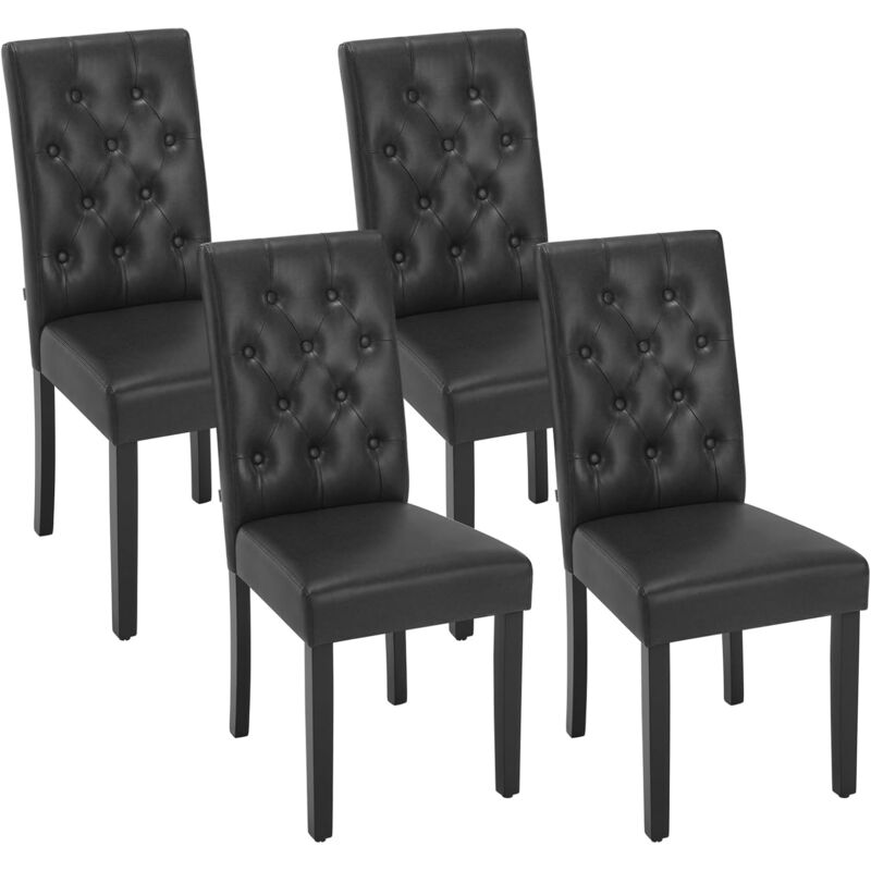 foto del prodotto woltu set di 4 sedie per sala da pranzo sedie moderne, sedie sala da pranzo, sedie da pranzo, nero