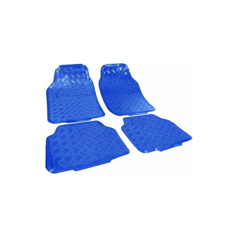foto del prodotto woltu set tappetini 4 pezzi in pvc auto universali tappeto antiscivolo blu